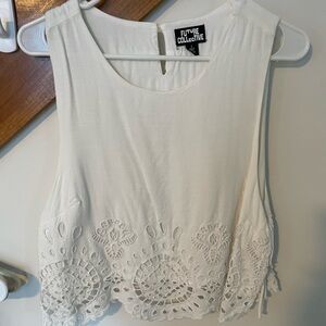 Future Collective White Sleeveless Crop Top